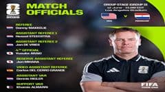Trọng tài điều khiển trận vòng bảng B World Cup Mỹ vs Paraguay: Trọng tài chính Mark Leigh, trọng tài VAR Grande.