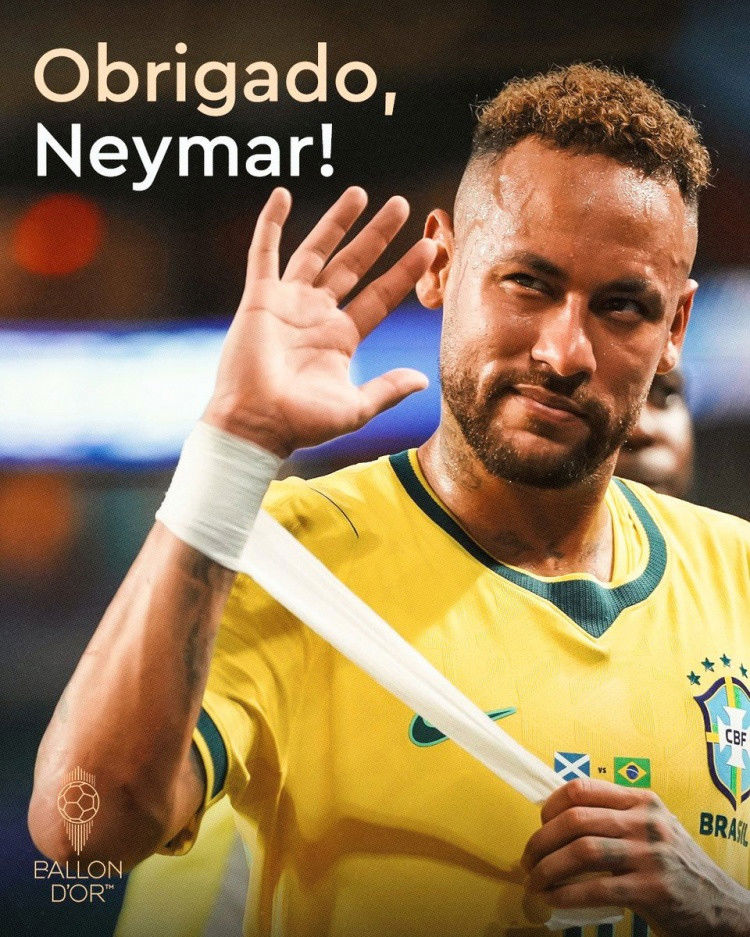TK mạng xã hội của Quả Bóng Vàng đăng bài tri ân Neymar
