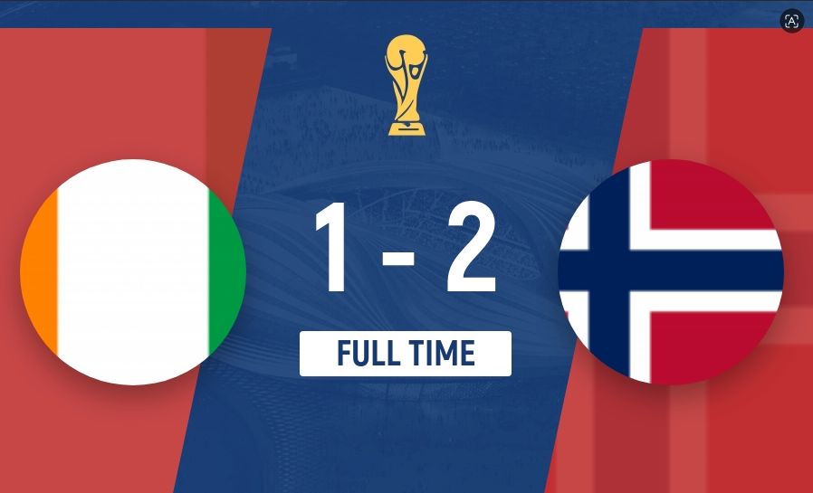 Na Uy thắng Bờ Biển Ngà 2-1, sẽ đối đầu với Brazil. Na Uy thắng Bờ Biển Ngà 2-1, sẽ đối đầu với Brazil.