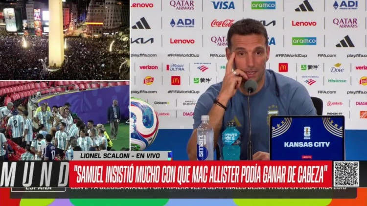 Quả thật đánh đầu ghi bàn! Scaloni: Samuel khăng khăng yêu cầu Mac Allister lên tranh chấp bóng bổng
