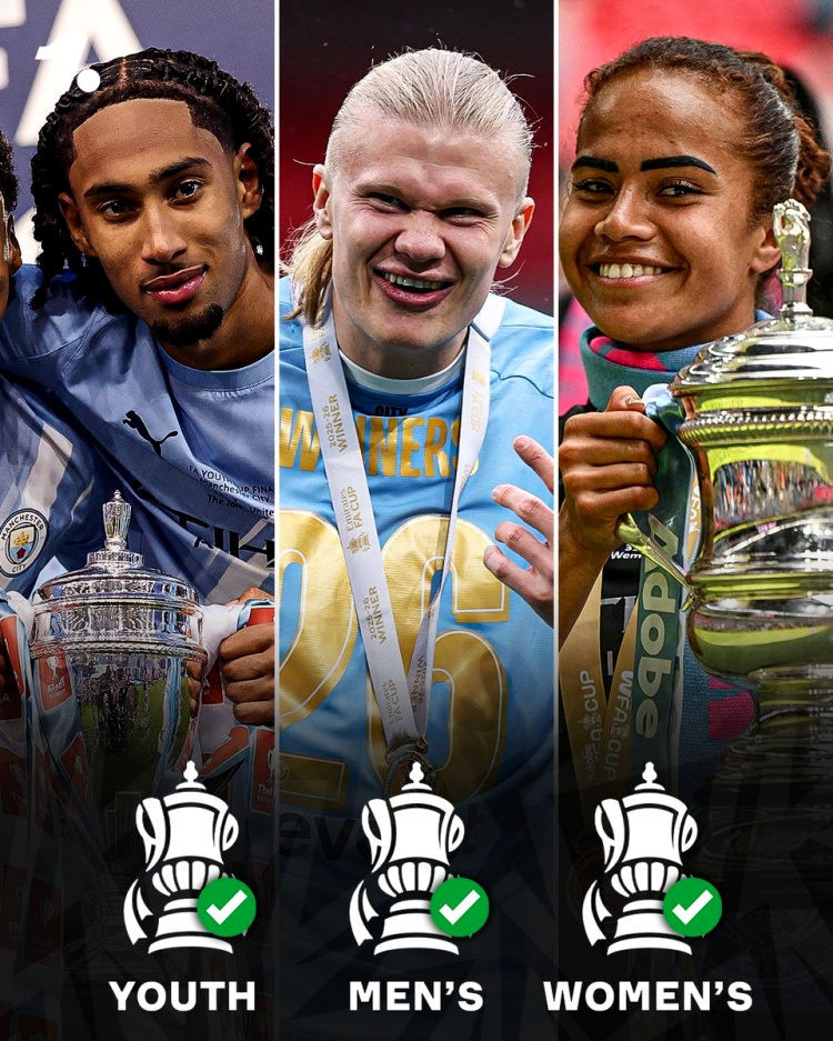 Man City thâu tóm toàn bộ các danh hiệu FA Cup mùa này: nam, nữ và đội trẻ