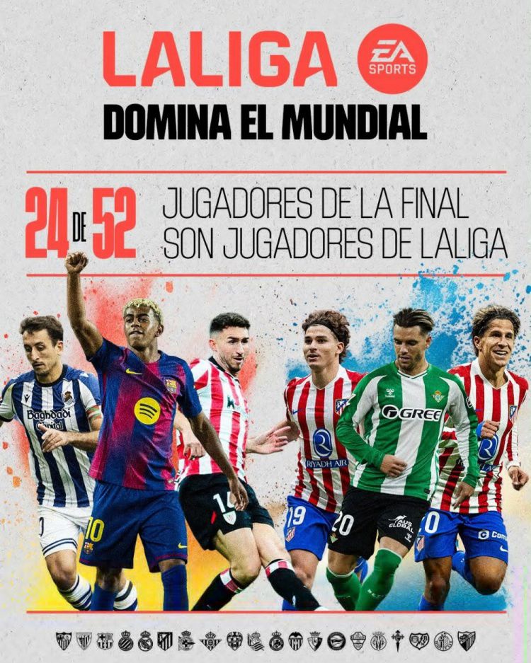 Tebas: La Liga thống trị World Cup, 24/52 cầu thủ ở chung kết đến từ La Liga thống trị World Cup, 24/52 cầu thủ ở chung kết đến từ La Liga Tebas: La Liga thống trị World Cup, 24/52 cầu thủ ở chung kết đến từ La Liga thống trị World Cup, 24/52 cầu thủ ở chung kết đến từ La Liga